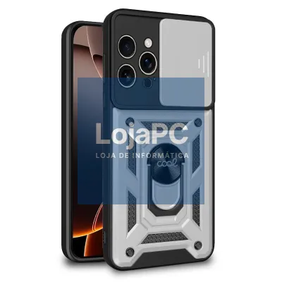 COOL Case for iPhone 16 Pro Max Hard Ring Silver