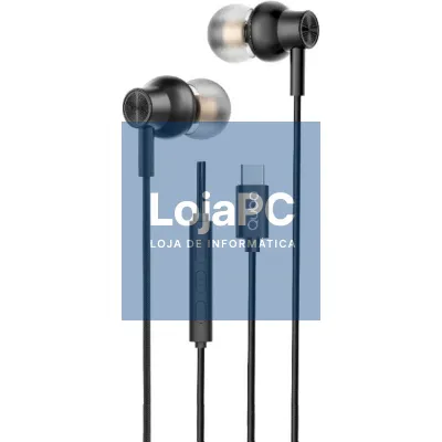 Auscultadores Intrauditivos Qubo AU-300C/ com Microfone/ USB Tipo-C/ Pretos