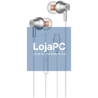 Auscultadores Intrauditivos Qubo AU-300C/ com Microfone/ USB Tipo-C/ Brancos