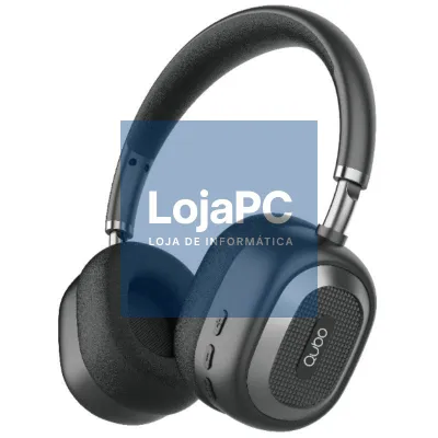 Auscultadores Sem Fios Qubo HD-100/ com Microfone/ Bluetooth/ Pretos