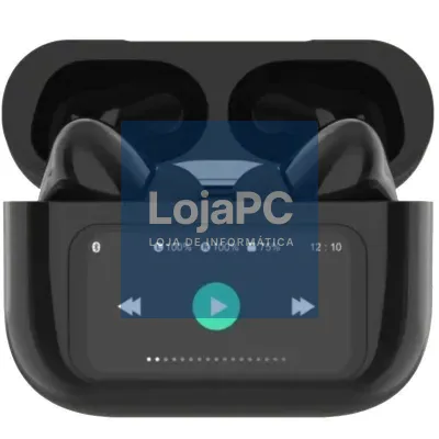 Auscultadores Bluetooth Qubo TWS-400BK com estojo de carga/ Autonomia 4h/ Pretos