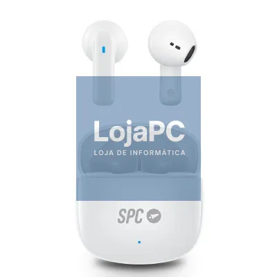 Auscultadores Bluetooth SPC Zion 2 Play com estojo de carga/ Autonomia 7h/ Brancos