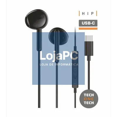 Auscultadores Intrauditivos Tech One Tech earTECH TEC1302/ com Microfone/ USB Tipo-C/ Pretos
