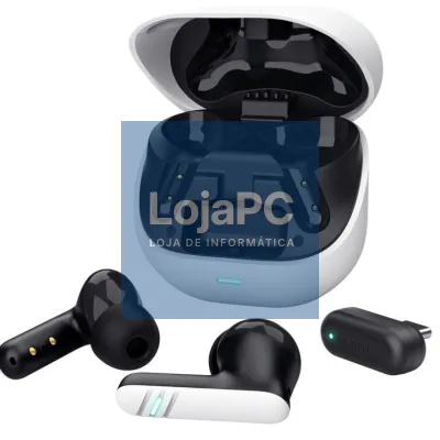 Auscultadores Bluetooth Trust GXT 409 Oxxie 25478 com estojo de carga/ Autonomia 7h/ Branco y Preto