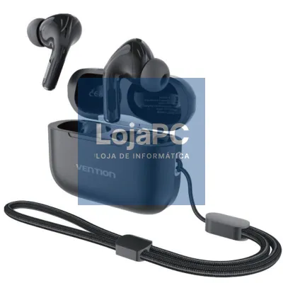 Auscultadores Bluetooth Vention Echo Lite E11 Plus com estojo de carga/ Autonomia 6h/ Pretos