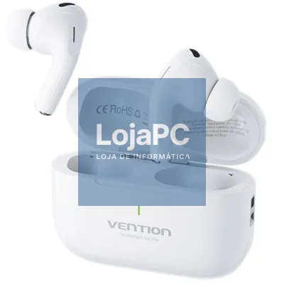 Auscultadores Bluetooth Vention Echo Lite E11 com estojo de carga/ Autonomia 6h/ Brancos