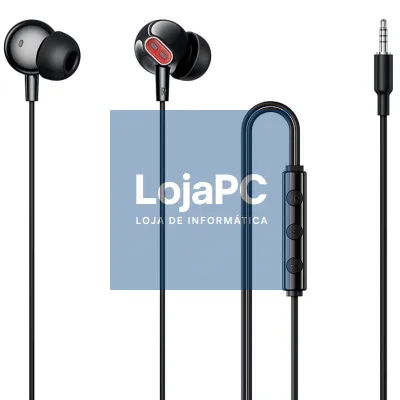 Auscultadores Intrauditivos Vention Echo Lite In-Ear/ com Microfone/ Jack 3.5/ Pretos