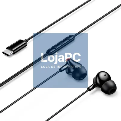 Auscultadores Intrauditivos Vention Echo Lite USB-C In-Ear/ com Microfone/ USB Tipo-C/ Pretos