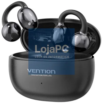 Auscultadores Bluetooth Vention Echo Clip A11 Pro com estojo de carga/ Autonomia 6h/ Preto