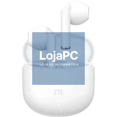 Auscultadores Bluetooth ZTE Buds 2 com estojo de carga/ Autonomia 5h/ Brancos