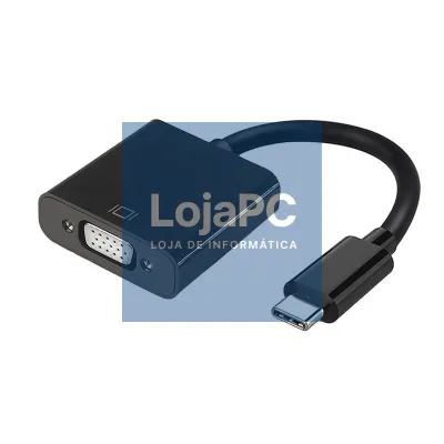 Conversor USB Tipo-C Aisens A109-0347/ USB Tipo-C - VGA Fêmea/ 15cm/ Preto