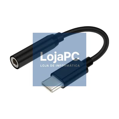 Conversor Jack 384 KHz Aisens A109-0348/ USB Tipo-C Macho - Jack 3.5 Fêmea