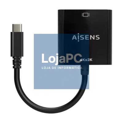 Conversor HDMI 4K 30Hz Aisens A109-0684/ HDMI Fêmea - USB Tipo-C Macho/ 15cm/ Preto