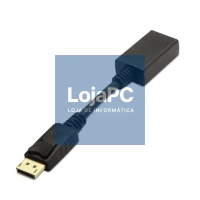 Conversor Aisens A125-0134/ DisplayPort Macho - HDMI Fêmea/ 15cm/ Preto