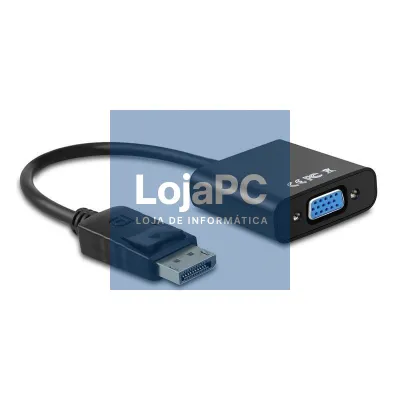 Conversor Aisens A125-0367/ DisplayPort Macho - VGA Fêmea/ 15cm/ Preto