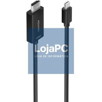 Cabo Conversor Aisens A125-0887/ Mini DisplayPort Macho - HDMI 4K Macho/ 1.5m/ Preto