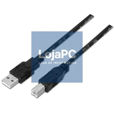 Cabo USB 2.0 Impressora Aisens A101-0006/ USB Tipo-B Macho - USB Macho/ 1.8m/ Preto
