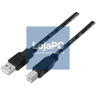 Cabo USB 2.0 Impressora Aisens A101-0008/ USB Tipo-B Macho - USB Macho/ 4.5m/ Preto