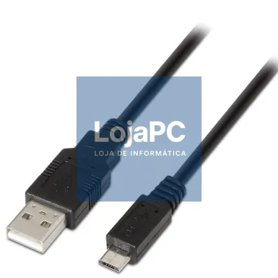 Cabo USB 2.0 Aisens A101-0029/ USB Macho - MicroUSB Macho/ 3m/ Preto