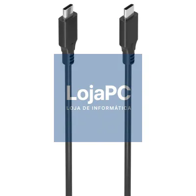 Cabo USB 3.2 Tipo-C Aisens A107-0874 20GBPS 5A 100W/ USB Tipo-C Macho - USB Tipo-C Macho/ até 100W/ 20Gbps/ 2m/ Cinzento