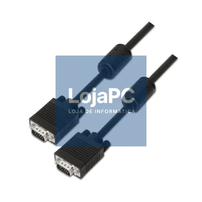 Cabo SVGA Aisens A113-0075/ VGA Macho - VGA Macho/ até 3W/ 10Mbps/ 15m/ Preto