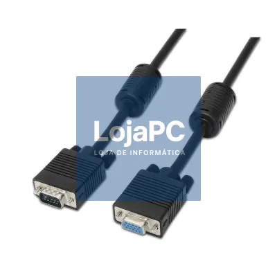 Cabo SVGA Aisens A113-0079/ VGA Macho - VGA Fêmea/ até 3W/ 10Mbps/ 3m/ Preto