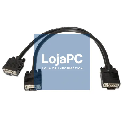 Cabo Duplicador SVGA Aisens A113-0081/ VGA Macho - 2x VGA Fêmea/ até 3W/ 10Mbps/ 45cm/ Preto
