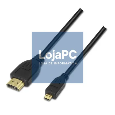 Cabo Micro HDMI Aisens A119-0116/ HDMI Macho - Micro HDMI Macho/ até 10W/ 720Mbps/ 80cm/ Preto