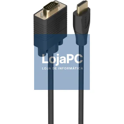Cabo Conversor Aisens A122-1011 SVGA Macho/ HDMI Macho/ 1.5m/ Preto