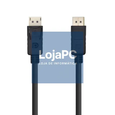 Cabo DisplayPort 1.2 4K Aisens A124-0388/ DisplayPort Macho - DisplayPort Macho/ até 5W/ 2300Mbps/ 10m/ Preto