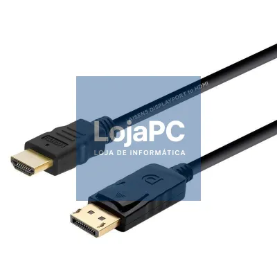 Cabo Conversor Aisens A125-0364/ DisplayPort Macho - HDMI Macho/ até 5W/ 2300Mbps/ 2m/ Preto