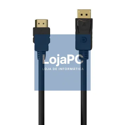 Cabo Conversor Aisens A125-0550/ Displayport Macho - HDMI Macho/ até 5W/ 2300Mbps/ 50cm/ Preto