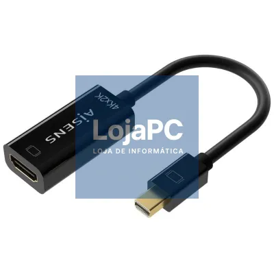 Cabo Conversor Aisens A125-0643/ Mini DisplayPort Macho - HDMI Fêmea/ até 5W/ 2300Mbps/ 15cm/ Preto