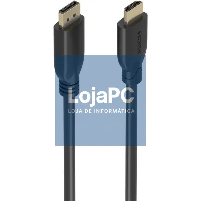 Cabo Conversor Aisens A125-0922/ DisplayPort Macho - HDMI 4K Macho/ 10m/ Preto