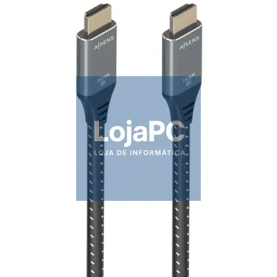 Cabo HDMI 2.1 8K Aisens A150-0877/ HDMI Macho - HDMI Macho/ 7m/ Cinzento y Preto