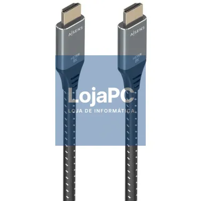 Cabo HDMI 2.1 8K Aisens A150-0878/ HDMI Macho - HDMI Macho/ 10m/ Cinzento y Preto
