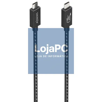 Cabo USB 4.0 Tipo-C Aisens A156-0868/ USB Tipo-C Macho - USB Tipo-C Macho/ até 240W/ 40Gbps/ 1.5m/ Cinzento