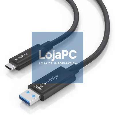 Cabo USB 3.2 Tipo-C AOC Aisens A157-0925/ USB Tipo-C Macho - USB Macho/ 10Gbps/ 15m/ Preto