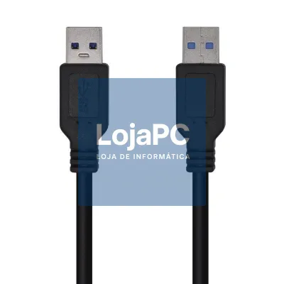 Cabo USB 3.0 Aisens A105-0446/ USB Macho - USB Macho/ 1m/ Preto