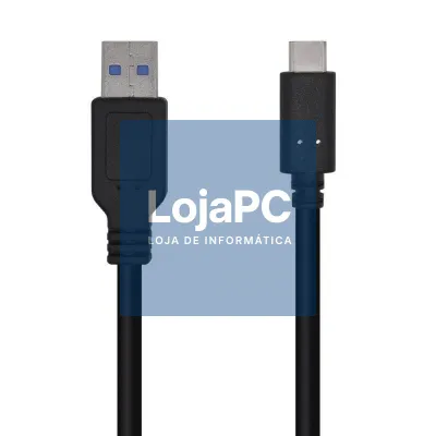 Cabo USB 3.1 Tipo-C Aisens A107-0449/ USB Tipo-C Macho - USB Macho/ 50cm/ Preto