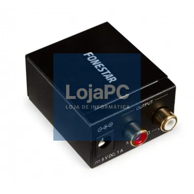 Convertidor de Audio Fonestar FO-37DA/ Entrada Toslink y RCA/ Saída 2x RCA
