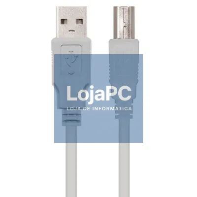 Cabo USB 2.0 Impressora Nanocable 10.01.0104/ USB Tipo-B Macho - USB Macho/ 3m/ Beige