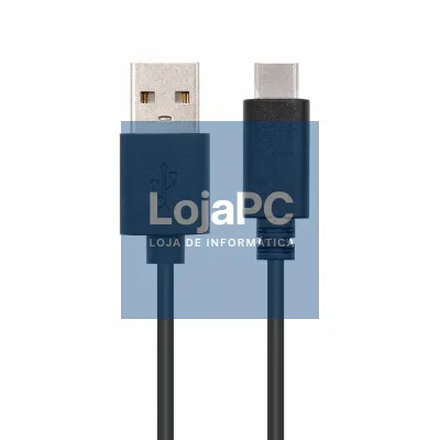 Cabo USB 2.0 Nanocable 10.01.2102/ USB Tipo-C Macho - USB Macho/ 480Mbps/ 2m/ Preto
