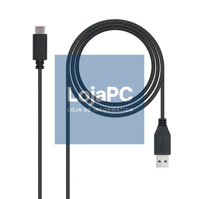 Cabo USB 3.1 Nanocable 10.01.4001/ USB Tipo-C Macho - USB Macho/ 1m/ Preto
