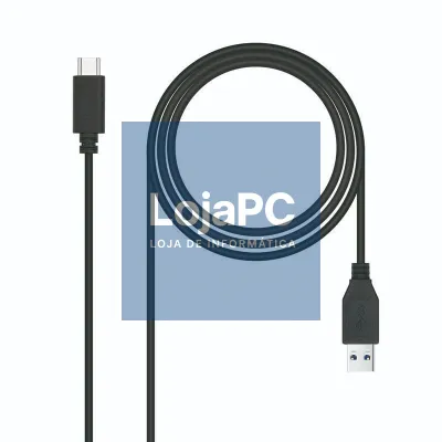 Cabo USB 3.1 Tipo-C Nanocable 10.01.4001-L150/ USB Tipo-C Macho - USB Macho/ 10Gbps/ 1.5m/ Preto