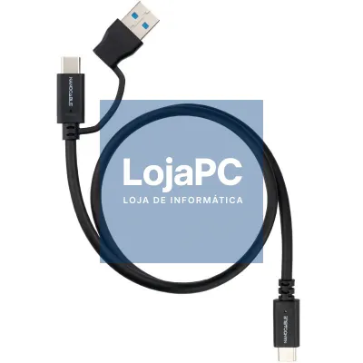 Cabo USB 3.2 Tipo-C Nanocable 10.01.4801/ USB Tipo-C Macho/ USB Macho - USB Tipo-C Macho/ até 60W/ 10Gbps/ 1m/ Preto
