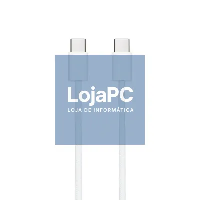 Cabo USB 2.0 Tipo-C Nanocable 10.01.6001-CO/ USB Tipo-C Macho - USB Tipo-C Macho/ até 60W/ 480Mbps/ 1m/ Branco