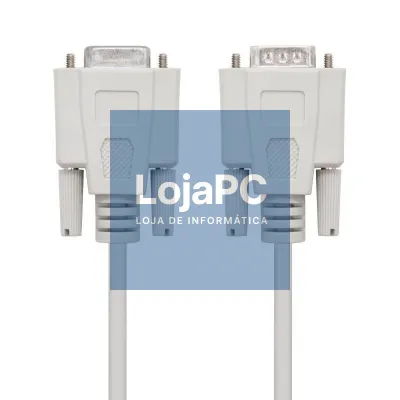 Cabo Serie NULL Modem Nanocable 10.14.0502/ DB9 Macho - DB9 Fêmea/ 1.8m/ Beige