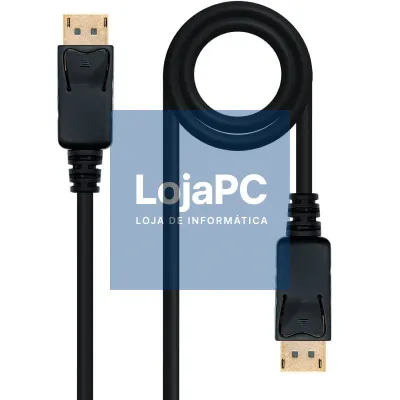 Cabo DisplayPort 1.2 4K Nanocable 10.15.2310/ DisplayPort Macho - DisplayPort Macho/ 10m/ Preto