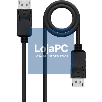 Cabo DisplayPort 1.4 8K Nanocable 10.15.2802/ DisplayPort Macho - DisplayPort Macho/ 2m/ Certificado/ Preto